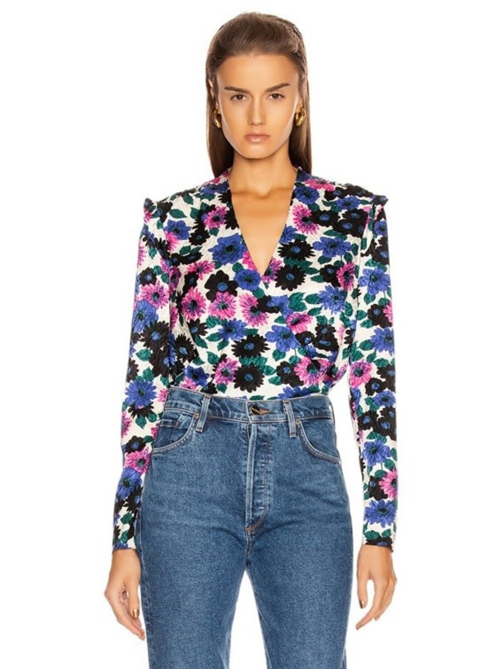 Veronica Beard Buzio Silk Floral Top 10